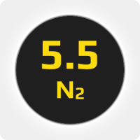Азот (N2) 5.5 (99,9995%) в моноблоке 12х50л 200бар, соединение  G3/4 (DIN 9)
